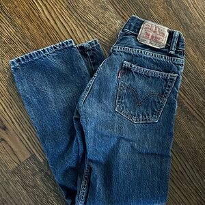 Levi's Women's 505 Dark Blue Straight Leg Jeans